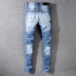 Replica Amiri Blue Snake Patch Jeans