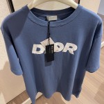 replica Dior Italic Relaxed-Fit T-Shirt Blue