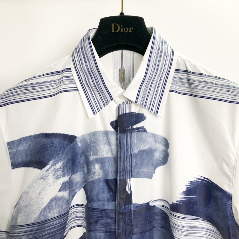 DIOR AND JACK KEROUAC Short-Sleeved Shirt White Cotton Canvas