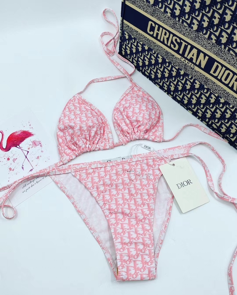 Dior Oblique Bikini Swimsuit Pink