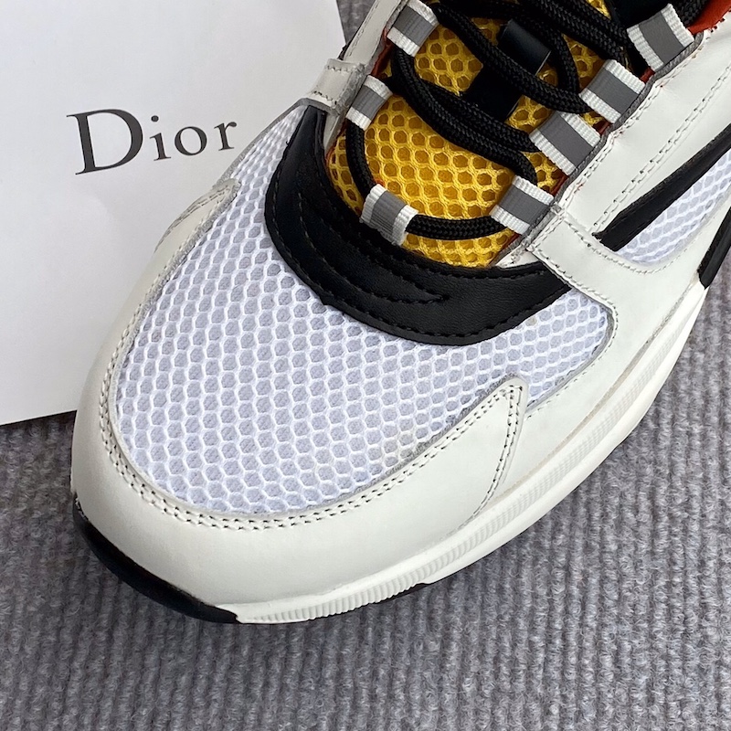 Dior B22 Sneaker in technical knit and ivory calfskin