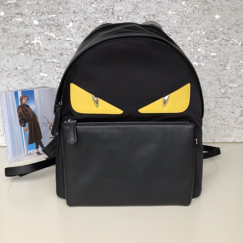 Fendi Monster Backpack in Black Nylon