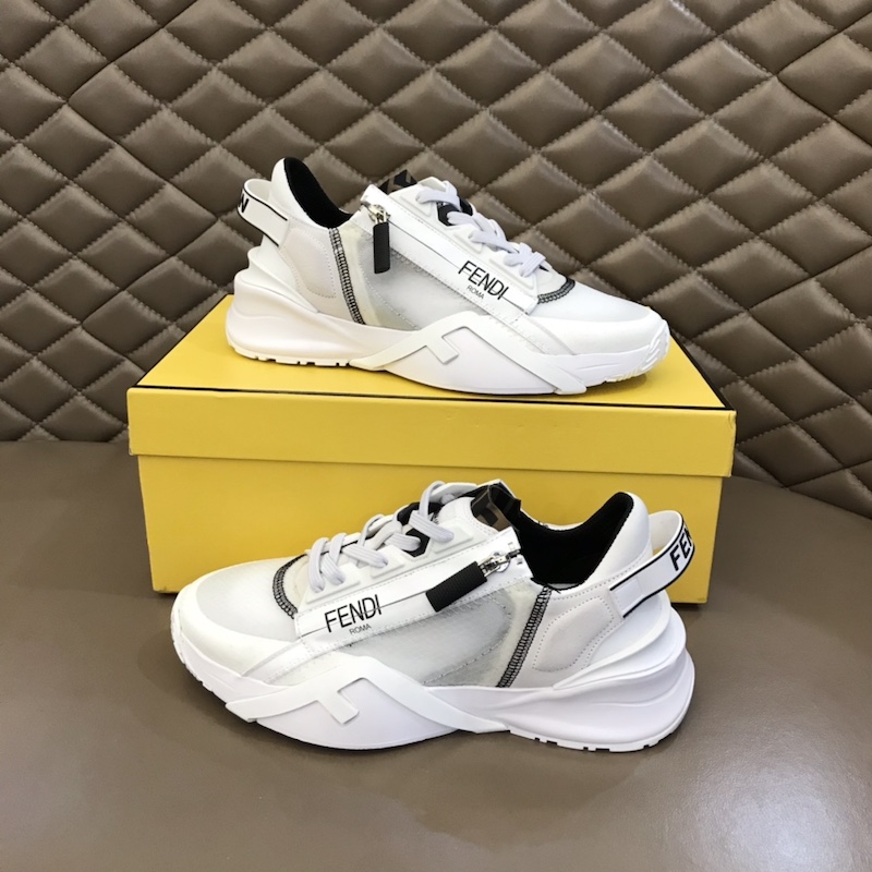 Fendi Flow Nylon Low Tops Sneaker White