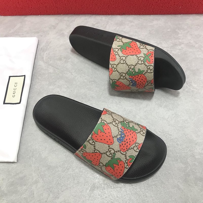 Gucci GG Strawberry Slide Sandal