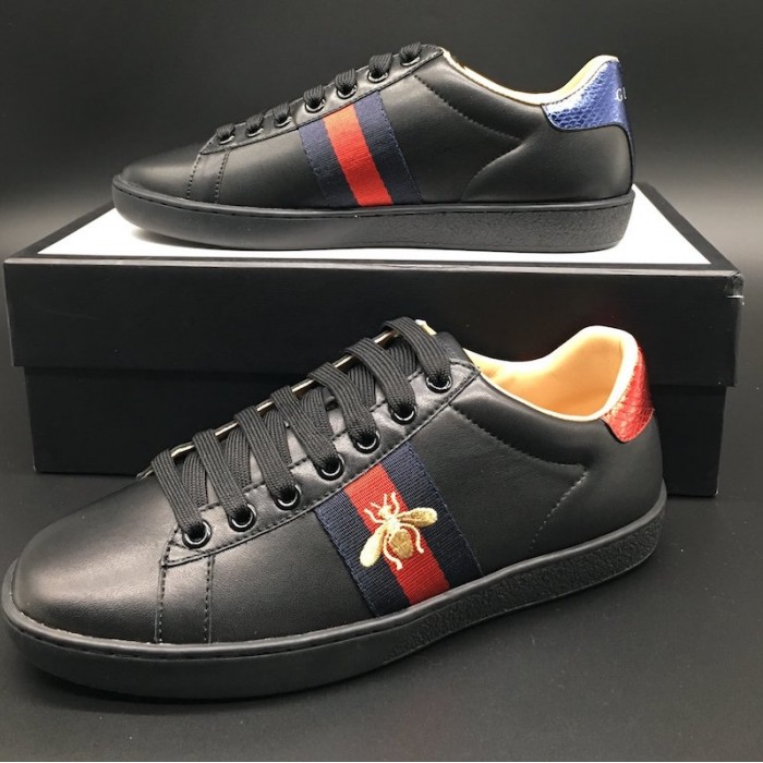 gucci bee shoes black