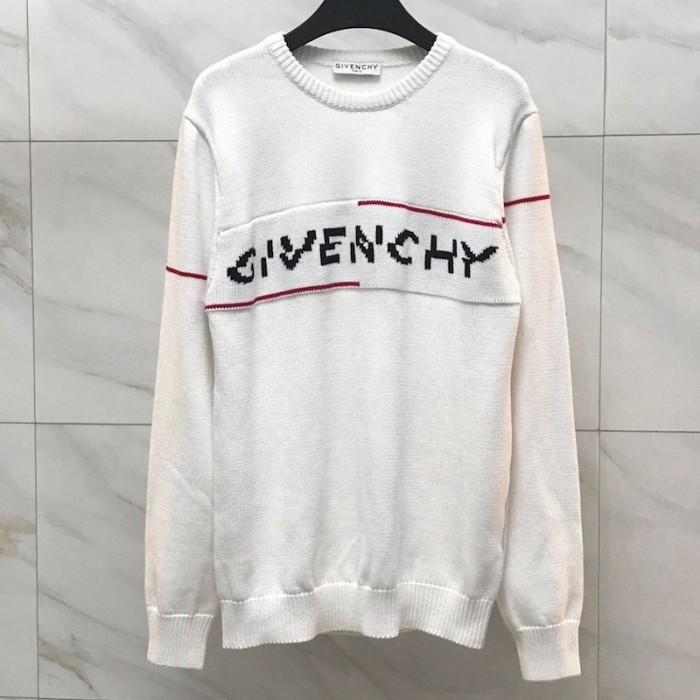 Givenchy Logo Knit Jumper White