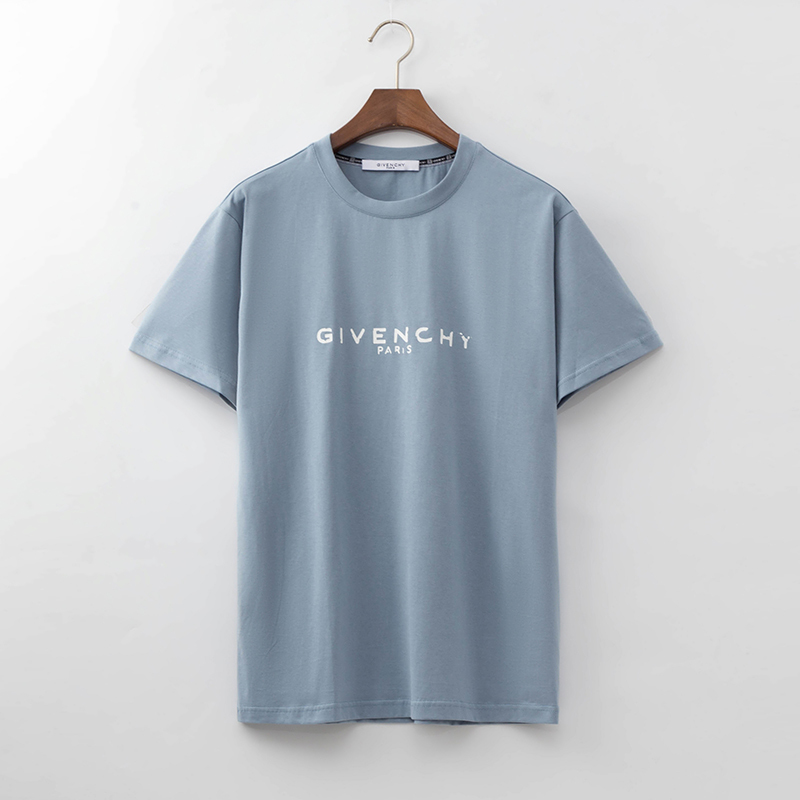 Givenchy Blurred Givenchy Paris Oversized T shirt Blue