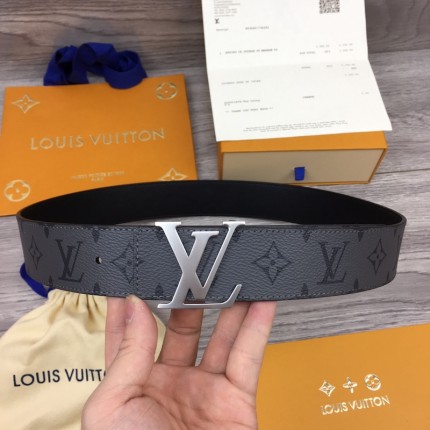 Louis Vuitton LV Pyramide This Is Not MNG 40MM Reversible Belt Blurry  Monogram Brown in Coated Canvas/Cowhide Leather with Gold-tone - US