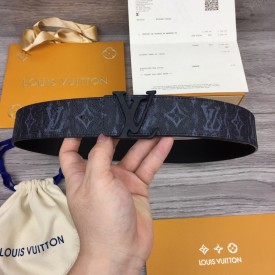 Shop Louis Vuitton Leather Logo Belts (M0213Y, M0213X, M0213W