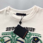 Replica Louis Vuitton Intarsia Graphic Cotton T-Shirt