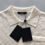 Replica Louis Vuitton Monogram Pointelle Short-Sleeved Cotton Shirt