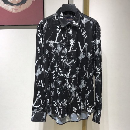 LV Printed Leaf Regular Long Sleeved Shirt 1A7XGE