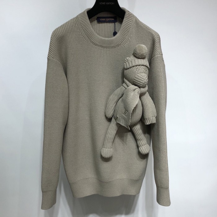 Louis Vuitton Beige 'Teddy Puppet' Sweater