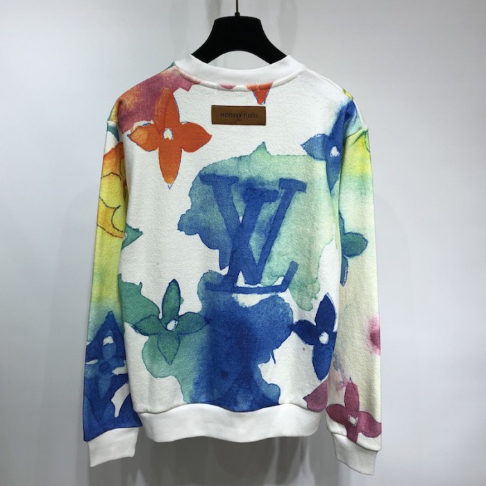 watercolor giant monogram sweatshirt