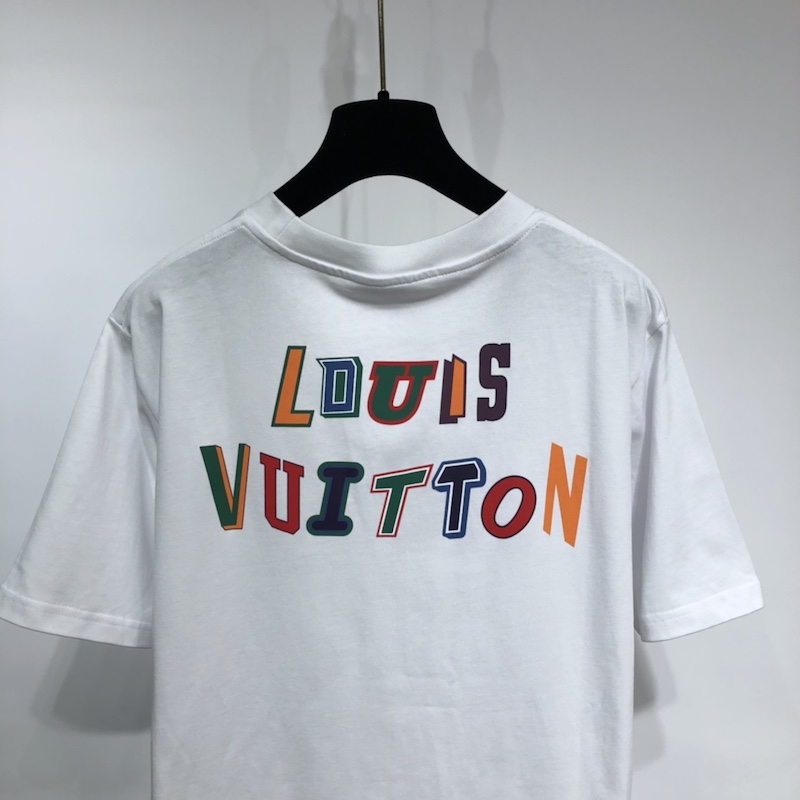 Shop Louis Vuitton Lvxnba Front-And-Back Letters Print T-Shirt