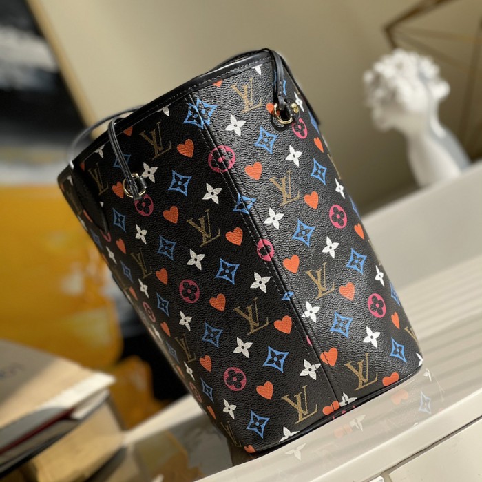 Replica Louis Vuitton Game On Neverfull MM Black Bag M57483 for Sale