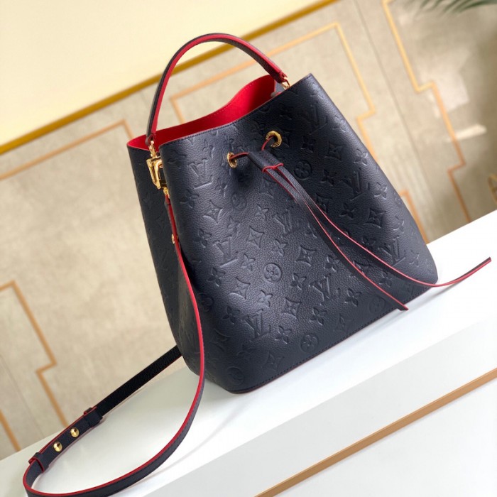 3D model Louis Vuitton Neonoe MM Bag Monogram Empreinte Black Leather VR /  AR / low-poly