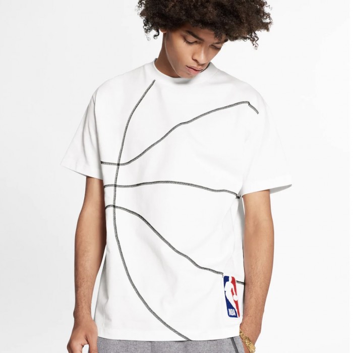 Louis Vuitton x NBA Embroidery Detail T Shirt Milk White