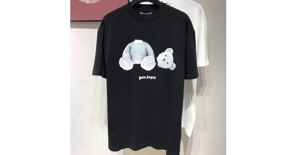 Palm Angels Bear Short Sleeves T-shirt Black / Ice