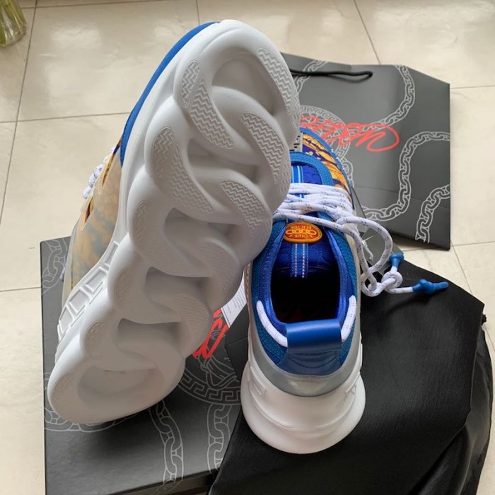 Versace Chain Reaction Sneakers Blue Color